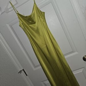 Express Green Spaghetti Strap Slip Dress